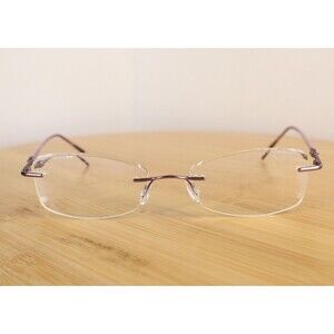 Airlock Divine 203 505 Women Eyeglasses 52-18-135 Satin Plum Rimless FRAMES ONLY